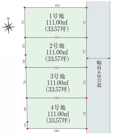 所沢市北秋津、土地の間取り画像です