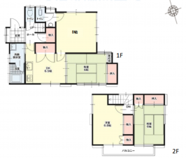 桶川市上日出谷南、中古一戸建ての間取り画像です