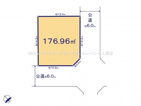 上尾市大字原市、土地の間取り画像です