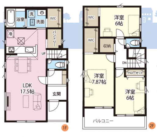 上尾市大字上尾下、新築一戸建ての間取り画像です