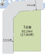 上尾市大字上、土地の間取り画像です