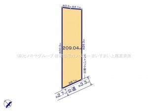 上尾市大字領家、土地の間取り画像です
