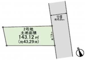 上尾市泉台、土地の間取り画像です