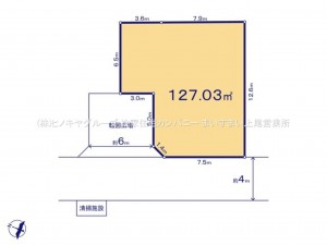 上尾市大字平塚、土地の間取り画像です