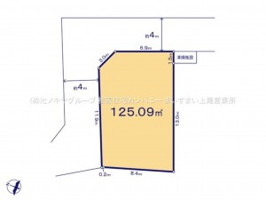 上尾市大字平塚、土地の間取り画像です