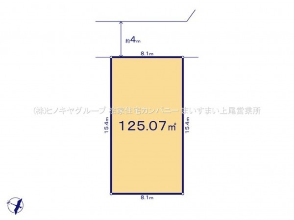 上尾市大字平塚、土地の間取り画像です