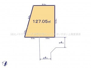 上尾市大字平塚、土地の間取り画像です