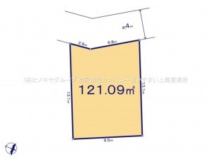 上尾市大字平塚、土地の間取り画像です