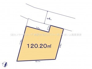 上尾市大字平塚、土地の間取り画像です