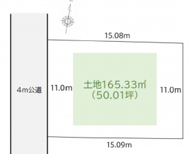 上尾市二ツ宮、土地の間取り画像です