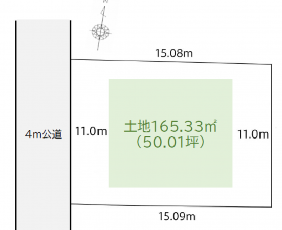 上尾市二ツ宮、土地の間取り画像です