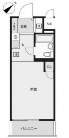 桶川市西、収益物件/マンションの間取り画像です