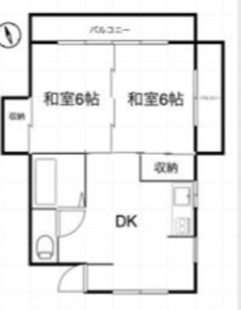 上尾市今泉、収益物件/マンションの間取り画像です