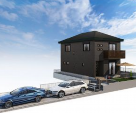 北本市緑1丁目、新築一戸建ての完成予想図（外観）画像です