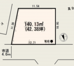 桶川市大字下日出谷、土地の間取り画像です