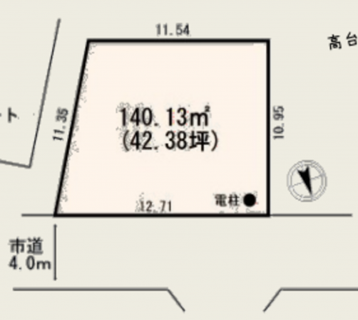 桶川市大字下日出谷、土地の間取り画像です