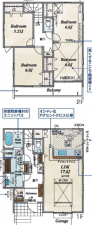 上尾市浅間台、新築一戸建ての間取り画像です