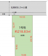 上尾市大字瓦葺、土地の間取り画像です