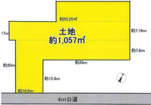 上尾市、土地の間取り画像です