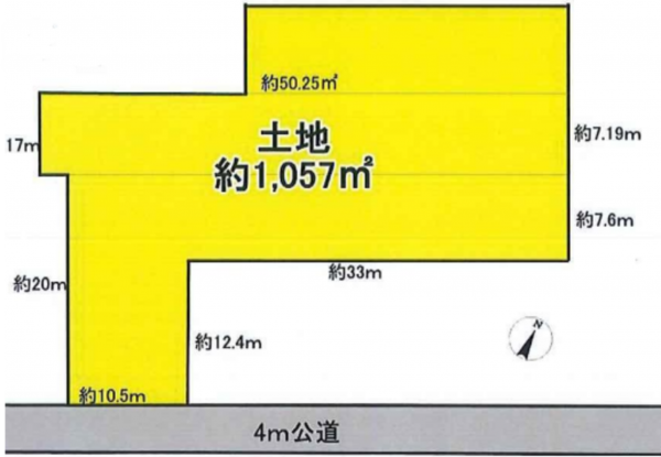上尾市、土地の間取り画像です
