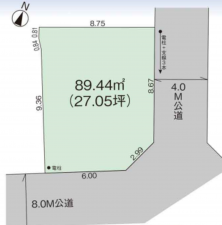 上尾市井戸木、土地の間取り画像です