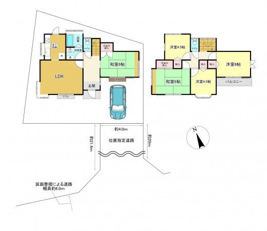 加須市川口、中古一戸建ての間取り画像です