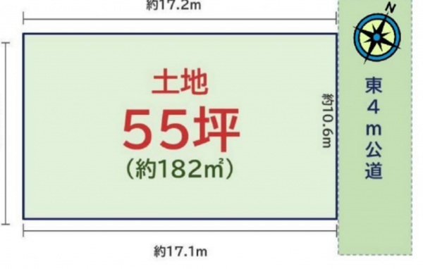 上尾市大字上、土地の間取り画像です