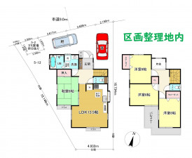 川口市安行出羽、中古一戸建ての間取り画像です