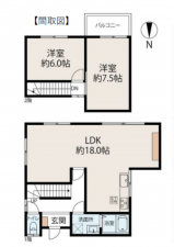 上尾市大字領家、中古一戸建ての間取り画像です