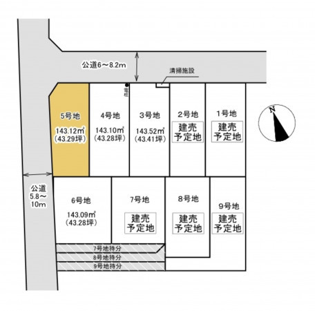 久喜市伊坂南、土地の間取り画像です