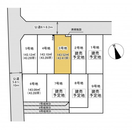 久喜市伊坂南、土地の間取り画像です
