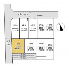 久喜市伊坂南、土地の間取り画像です