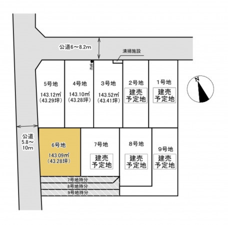久喜市伊坂南、土地の間取り画像です