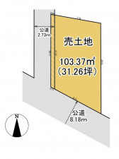 さいたま市浦和区常盤、土地の間取り画像です