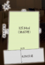 上尾市大字領家、土地の間取り画像です