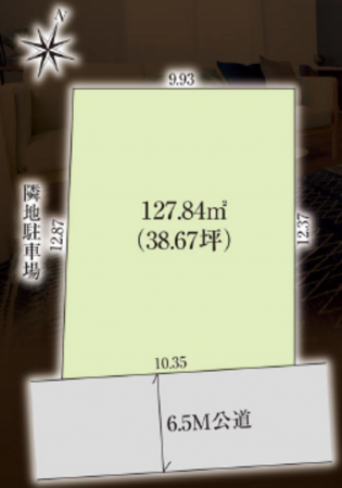 上尾市大字領家、土地の間取り画像です