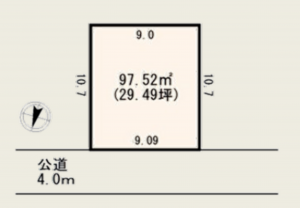 上尾市大字上、土地の間取り画像です