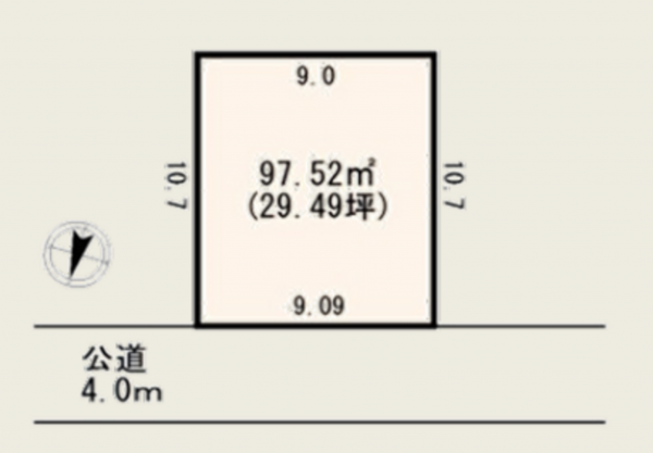 上尾市大字上、土地の間取り画像です