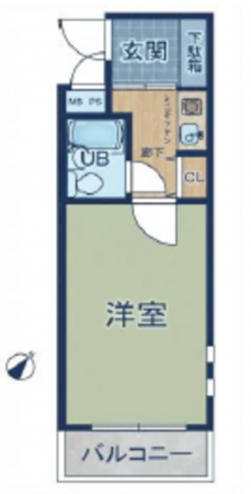 桶川市東、マンションの間取り画像です
