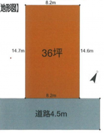 上尾市大字上野、土地の間取り画像です