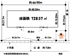 桶川市大字小針領家、収益物件/倉庫の間取り画像です