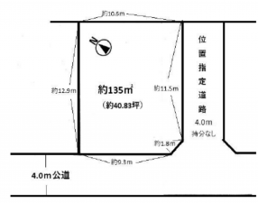 上尾市菅谷、土地の間取り画像です