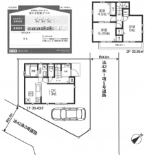 上尾市大字原市、新築一戸建ての間取り画像です