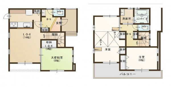 北本市本宿、中古一戸建ての間取り画像です