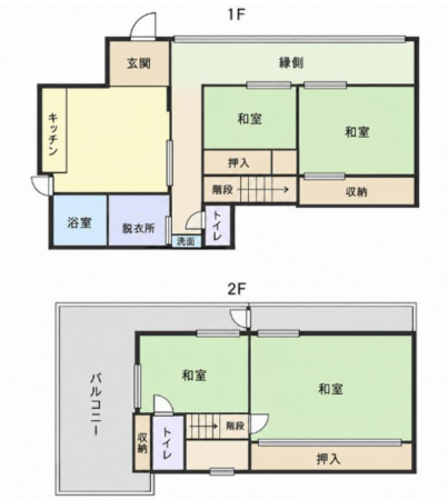 桶川市末広、中古一戸建ての間取り画像です
