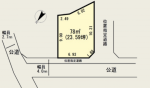上尾市大字領家、土地の間取り画像です