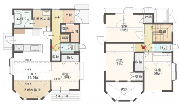 さいたま市北区宮原町、中古一戸建ての間取り画像です