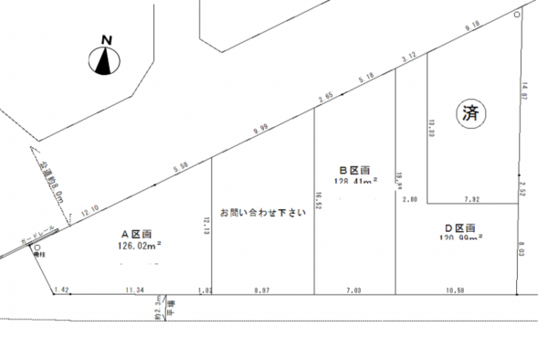 上尾市二ツ宮、土地の間取り画像です