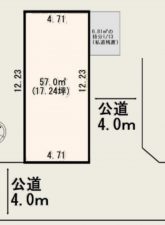 上尾市大字原市、土地の間取り画像です