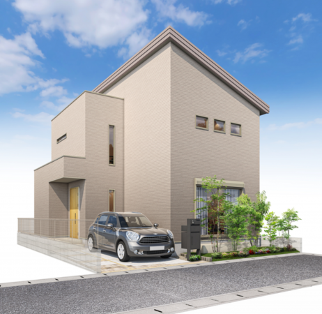 川口市南鳩ヶ谷、新築一戸建ての完成予想図（外観）画像です